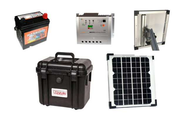 Power package 10W/30Ah(case+convertor+solar panel+fixing)